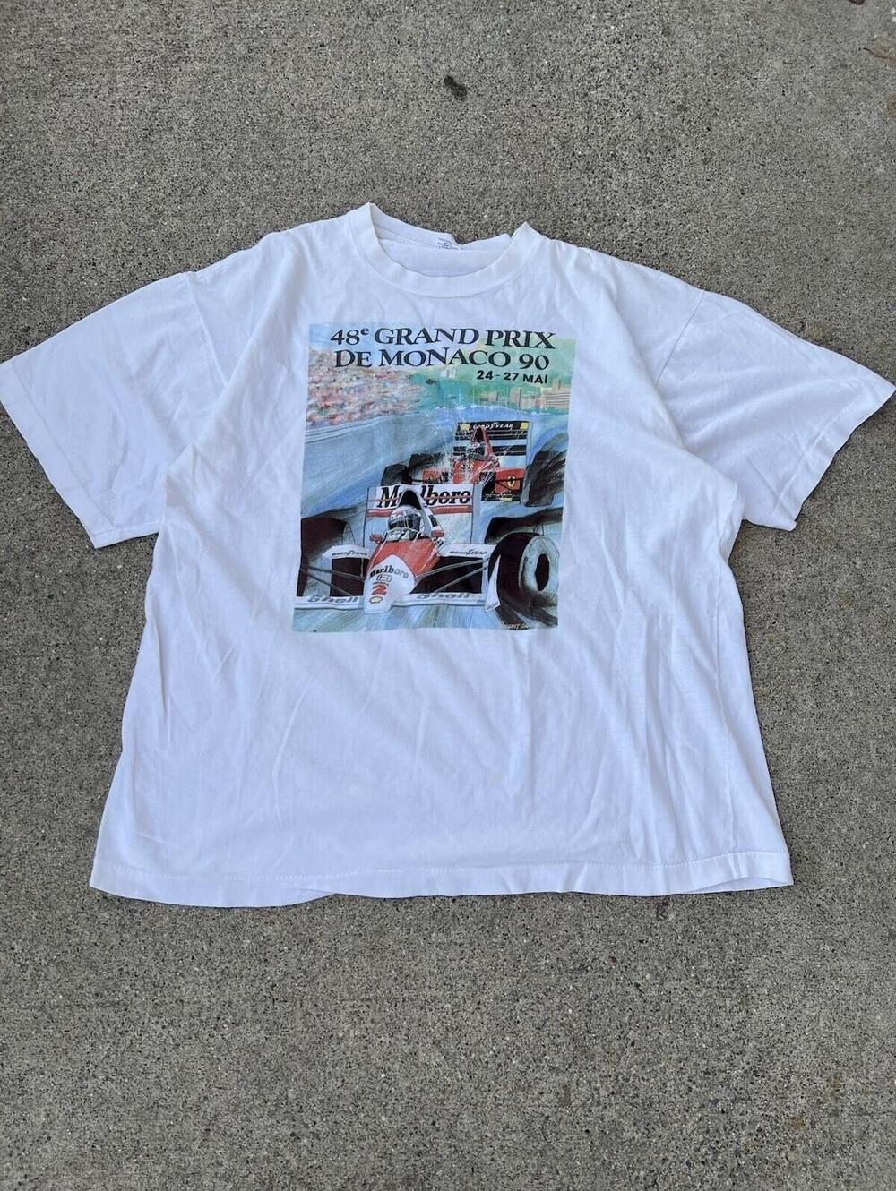 Vintage 1999 90s Formula 1 F1 Grand Prix Monaco Monte Carlo T Shirt Size L